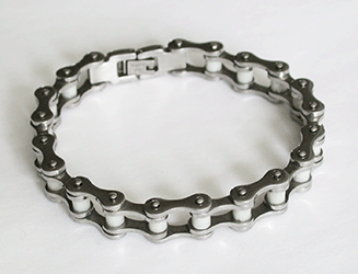 11 mm. Blank. MC Armband i stål.