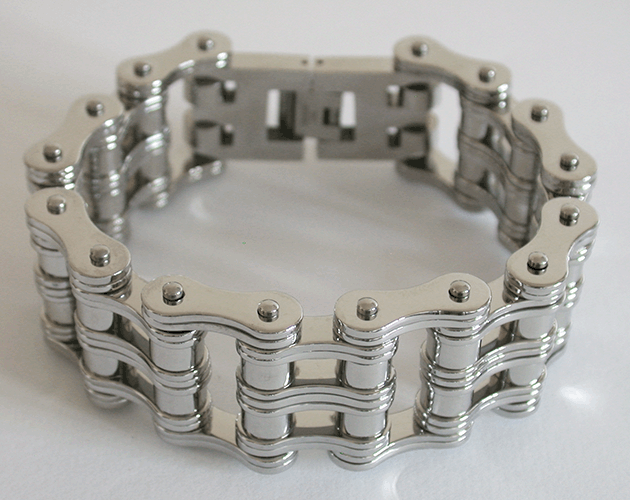 26 mm. Blank. MC Armband i stål. - 2