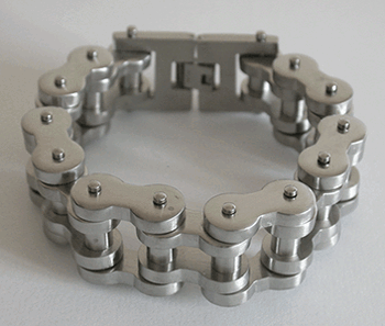 24 mm. Matt. MC Armband i borstat stål.