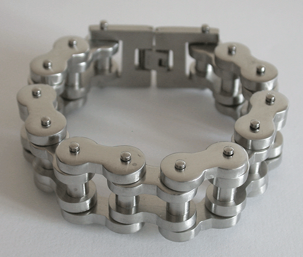 21 mm. Matt. MC Armband i borstat stål. - 2