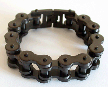 20 mm. Matt. MC Armband i svart stål.