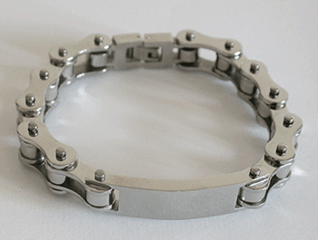 12.5 mm. Blank. MC Armband i stål.