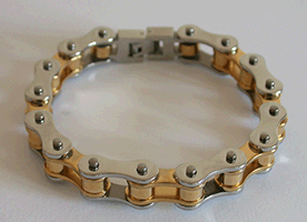 12.5 mm. Blank. MC Armband i stål.