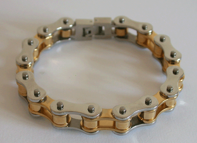 12.5 mm. Blank. MC Armband i stål. - 2