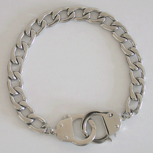 Handklov armband i rostfritt stål. - 3