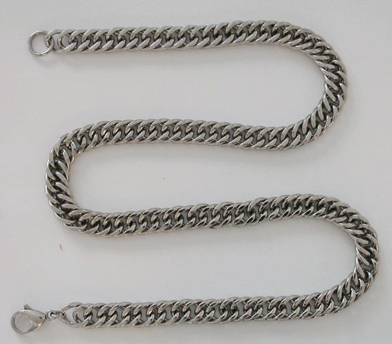 Halsband i stål. 9 mm. - 2