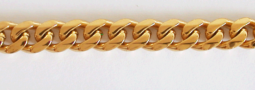 10 mm. Guldfärgat stålhalsband. - 3