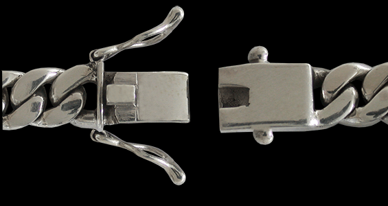 15 mm. Pansarlänk armband i Äkta silver. - 4