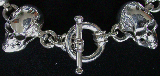 Dödskalle armband i Äkta silver. - 2