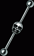 Industrial piercing med cool dödskalle.