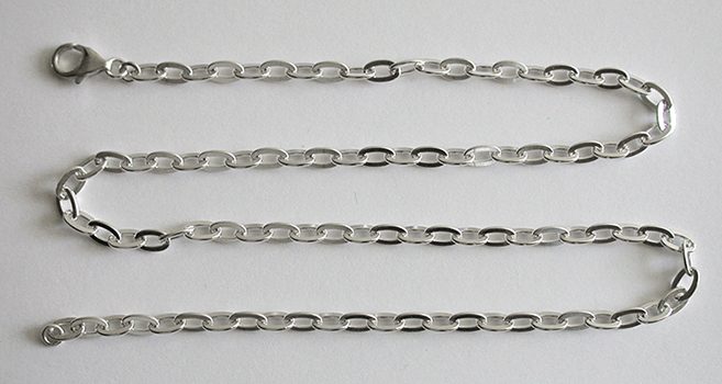 4.5 mm. Ankarlänk kedja i Äkta silver. - 3