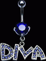 Navelsmycke Diva i strass.