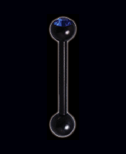 Black steel Barbell med sten.