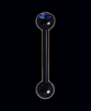 Black steel Barbell med sten.