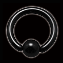 BKBC Ballclosure ring i svart stål.