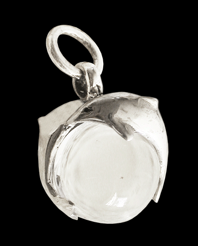"Crystal- dolphine" delfinhänge i Äkta silver.