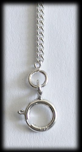1 mm. Pansarlänk kedja i Äkta silver. - 2