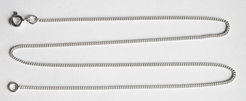 1 mm. Pansarlänk kedja i Äkta silver. - 4