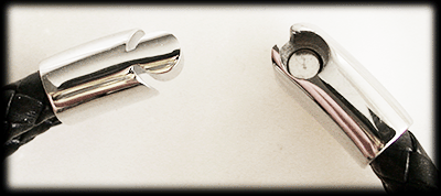 Läderarmband med kors. - 3
