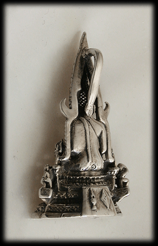 Thailänsk Buddha i Äkta silver. - 3