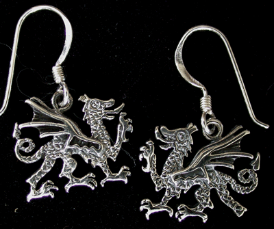 Örhängen Welsh Drake i Äkta silver.