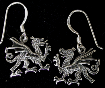 Örhängen Welsh Drake i Äkta silver.