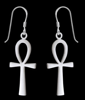 29 mm.  Stora Ankh örhängen i Äkta silver.