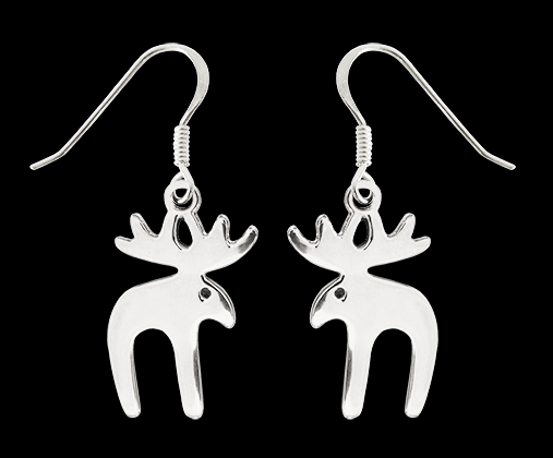 Älg örhängen i Äkta silver. - 2