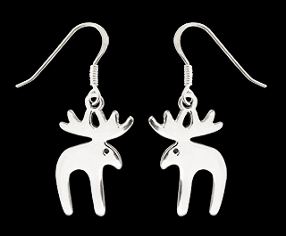 Älg örhängen i Äkta silver.