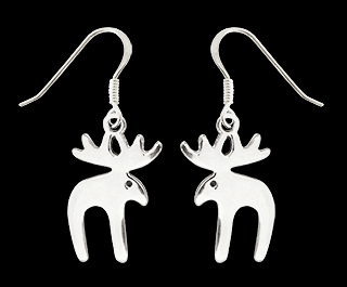 Älg örhängen i Äkta silver.