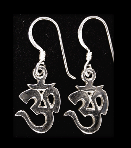 Aum, Om, Ohm örhängen i Äkta silver.