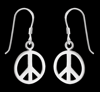 10 mm. Peaceörhängen i Äkta silver.