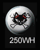 JPBBC250WH Evil cat i vit.