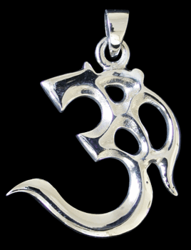 Stort Aum / Ohm halsband i Äkta silver.