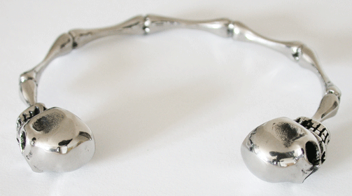 Dödskalle armband i stål. - 2