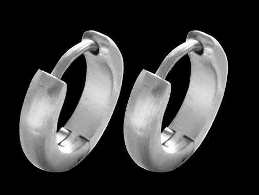 3.0 mm. Matta stålörhängen.