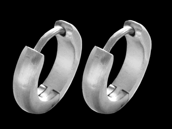3.0 mm. Matta stålörhängen.