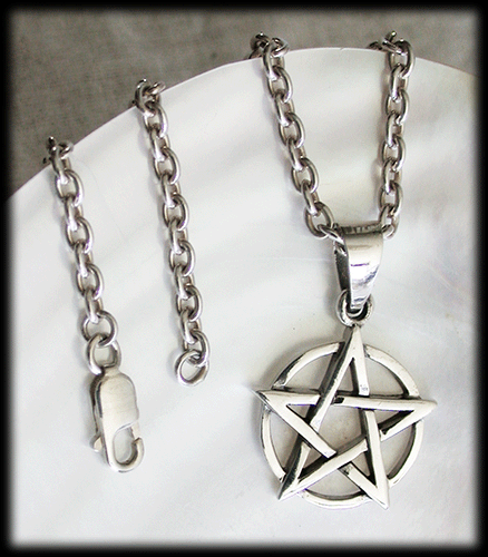 18.5 mm. Litet Pentagram hänge i Äkta silver. - 4