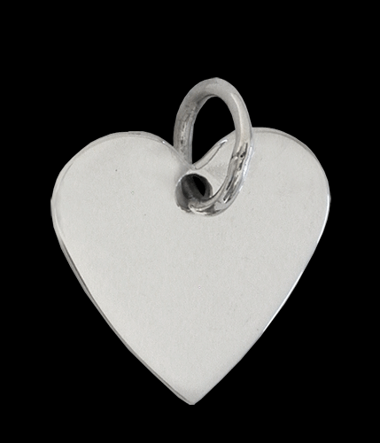 Hjärta 19 mm - Hjärta halsband i Äkta silver.