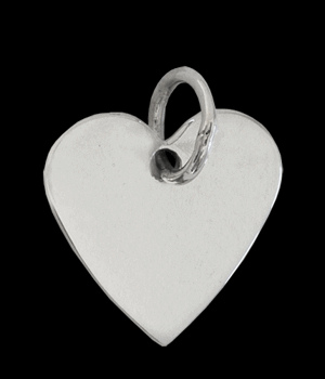 Hjärta 19 mm - Hjärta halsband i Äkta silver.