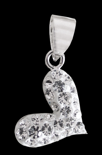 Hjärta med strass.