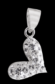 Hjärta med strass.