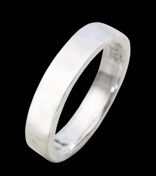 2 mm. Slät platt ring i Äkta silver.