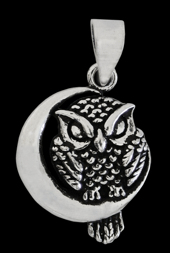 Uggla halsband i Äkta silver.
