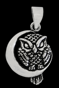 Uggla halsband i Äkta silver.