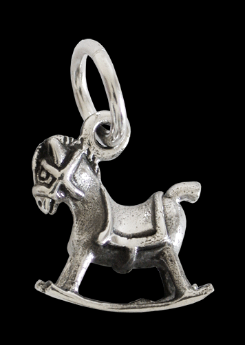 Dop - Gunghäst smycke i Äkta silver.