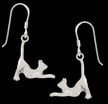 Kattörhängen i Äkta silver.