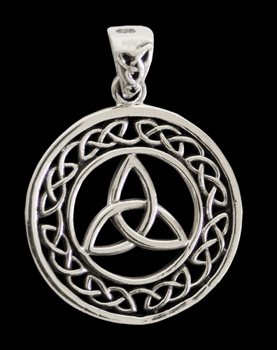 Keltisk evighetsknut silverhalsband.