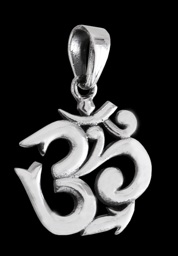 Litet Aum / Ohm hänge i  Äkta silver.