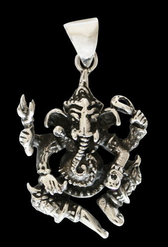 Dansande Ganesh hänge i Äkta silver.
